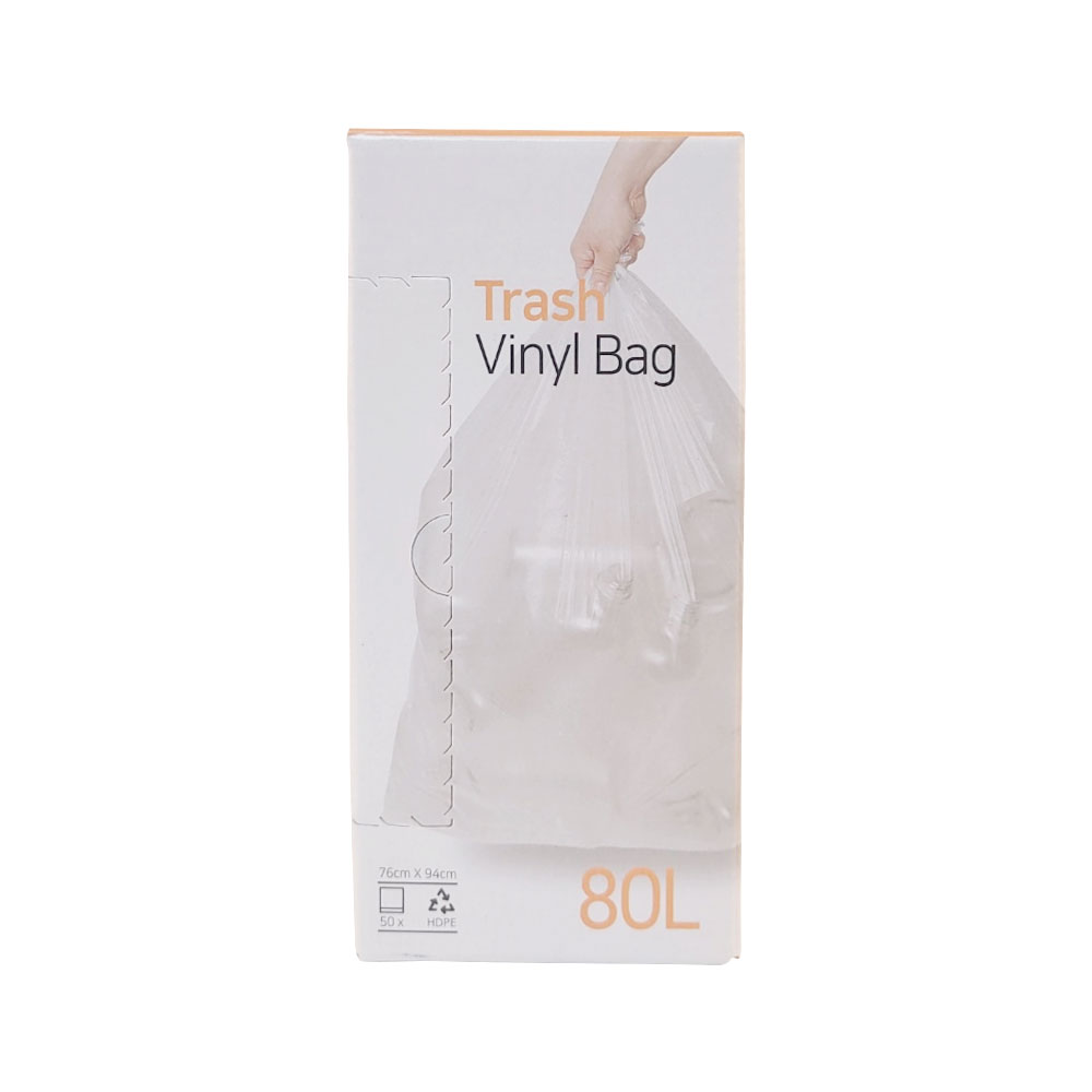 지에스아이앤씨 이지롤 다용도 재활용분리수거 쓰레기비닐봉투 80L 50매입